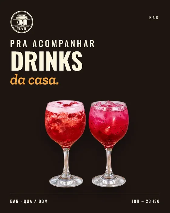 Post da Kombi Garage Bar: drinks da casa